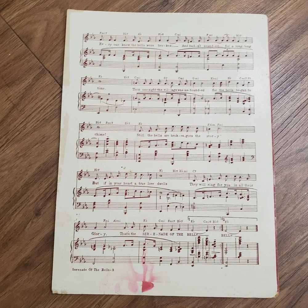Serenade Of The Bells By Kay‎ Twomey Al Goodhart & Al Urbano 1947 Melrose Music